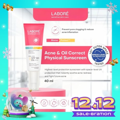 LABORE [Best Sunscreen by US Dermatologist] Acne Oil Correct Physical Sunscreen SPF 50+/PA++++ 40ml