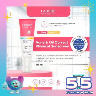 LABORE - [Best Sunscreen by US Dermatologist] Acne Oil Correct Physical Sunscreen SPF 50+/PA++++ 40ml