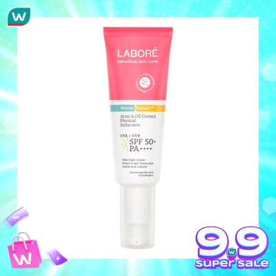 LABORE Labore Sensitive Skin Care BiomeProtect Acne & Oil Correct Physical Sunscreen SPF50+ PA++++ 10ml