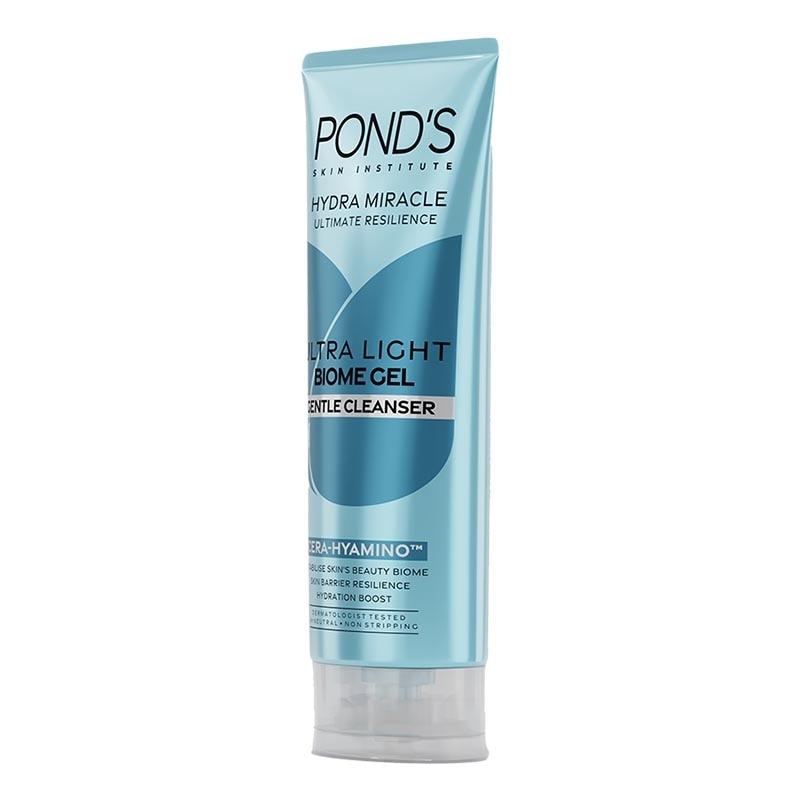 Ponds Hydra Miracle Ultra Light Biome Gel Gentle Cleanser Cera-Hyamino 90g