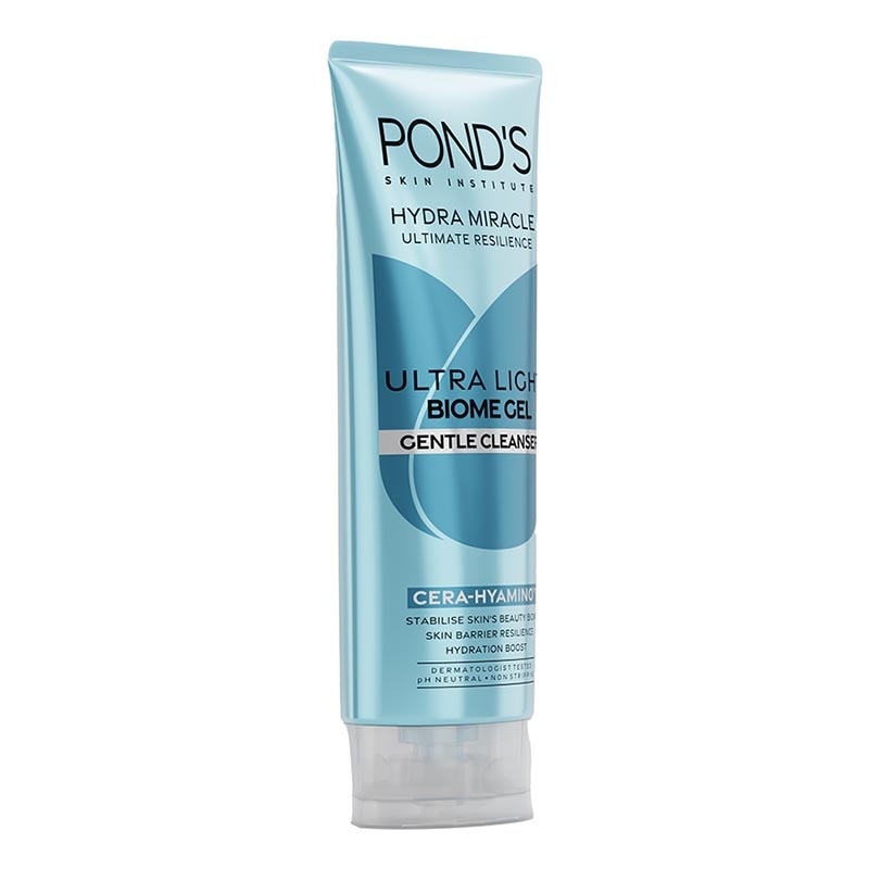 Ponds Hydra Miracle Ultra Light Biome Gel Gentle Cleanser Cera-Hyamino 90g