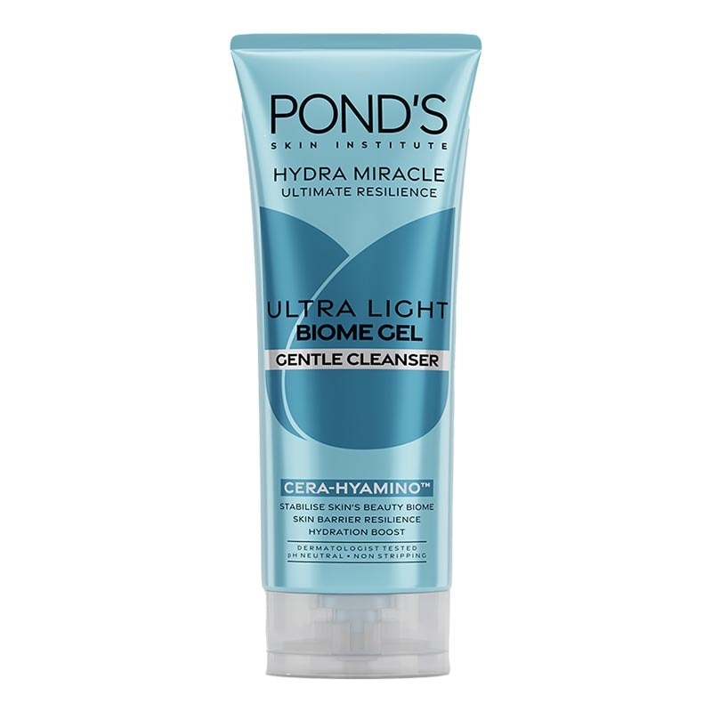 Ponds Hydra Miracle Ultra Light Biome Gel Gentle Cleanser Cera-Hyamino 90g