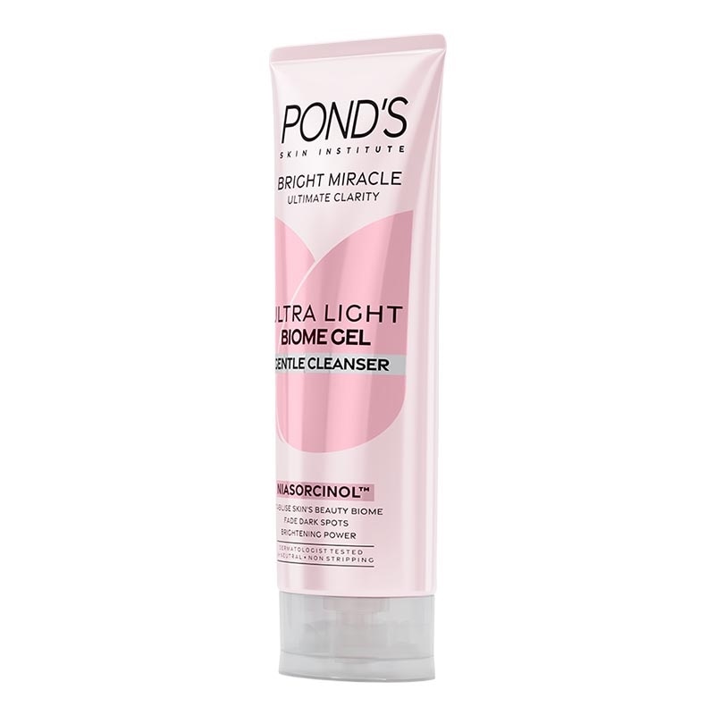 Ponds Bright Miracle Ultra Light Biome Gel Gentle Cleanser Niasorcinol 90g