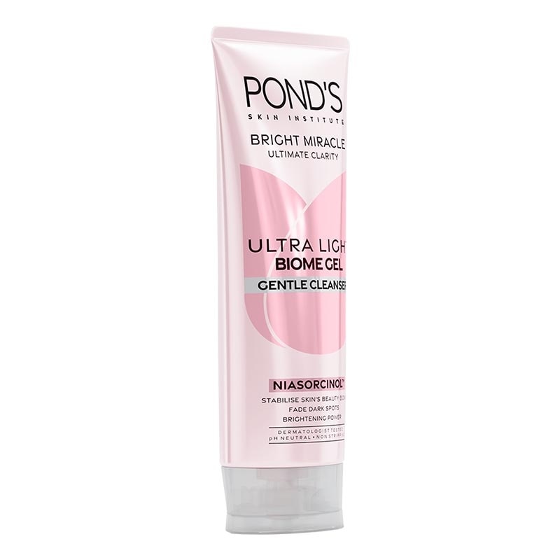 Ponds Bright Miracle Ultra Light Biome Gel Gentle Cleanser Niasorcinol 90g