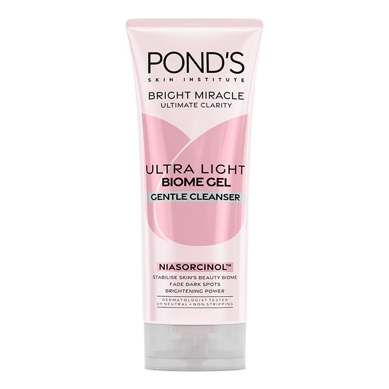 Ponds Bright Miracle Ultra Light Biome Gel Gentle Cleanser Niasorcinol 90g