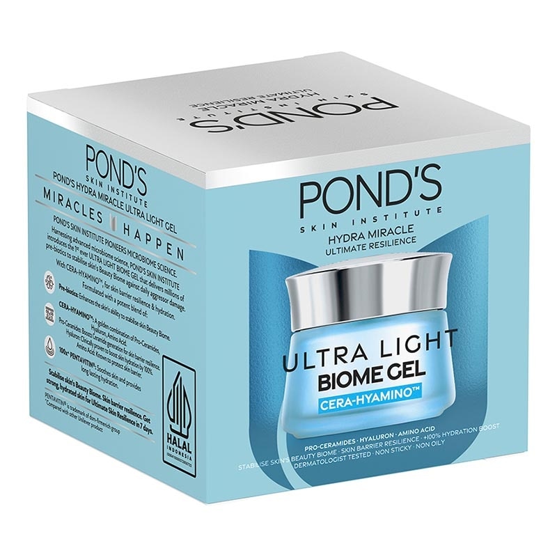 Ponds Hydra Miracle Ultra Light Biome Gel Hydrating Moisturizer Cera-Hyamino 20g
