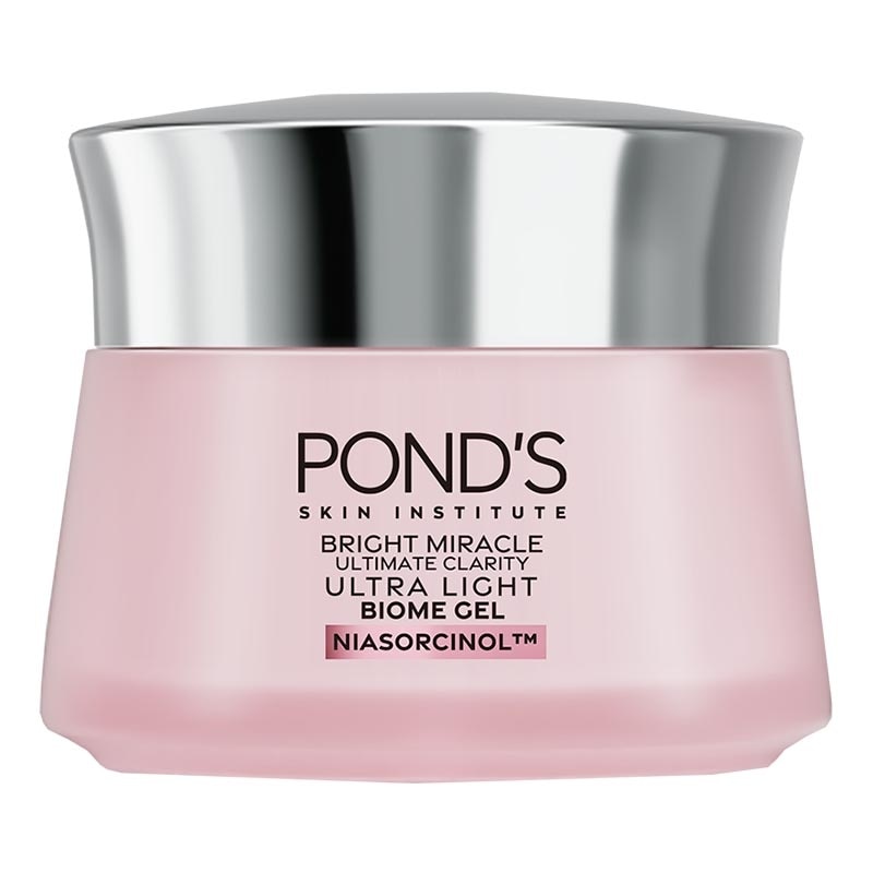 Ponds Bright Miracle Ultra Light Biome Gel Brightening Moisturizer Niasorcinol 50g