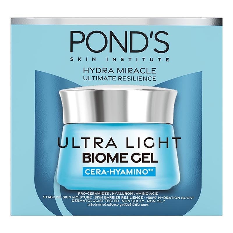 Ponds Hydra Miracle Ultra Light Biome Gel Hydrating Moisturizer Cera-Hyamino 50g