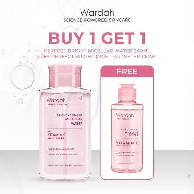 WARDAH [Buy 1 Get 1] Wardah Micellar Water Perfect Bright 240ml + 100ml