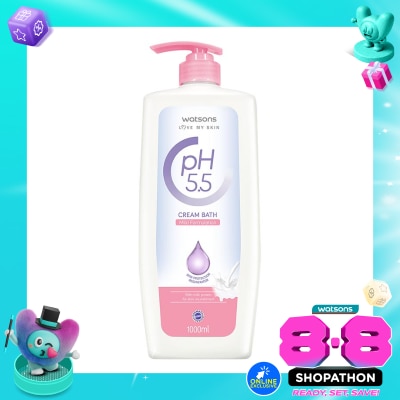 WATSONS - Watsons pH5.5 Moisturising Cream Bath 1000ml image