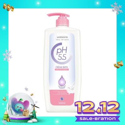 WATSONS Watsons pH5.5 Moisturising Cream Bath 1000ml