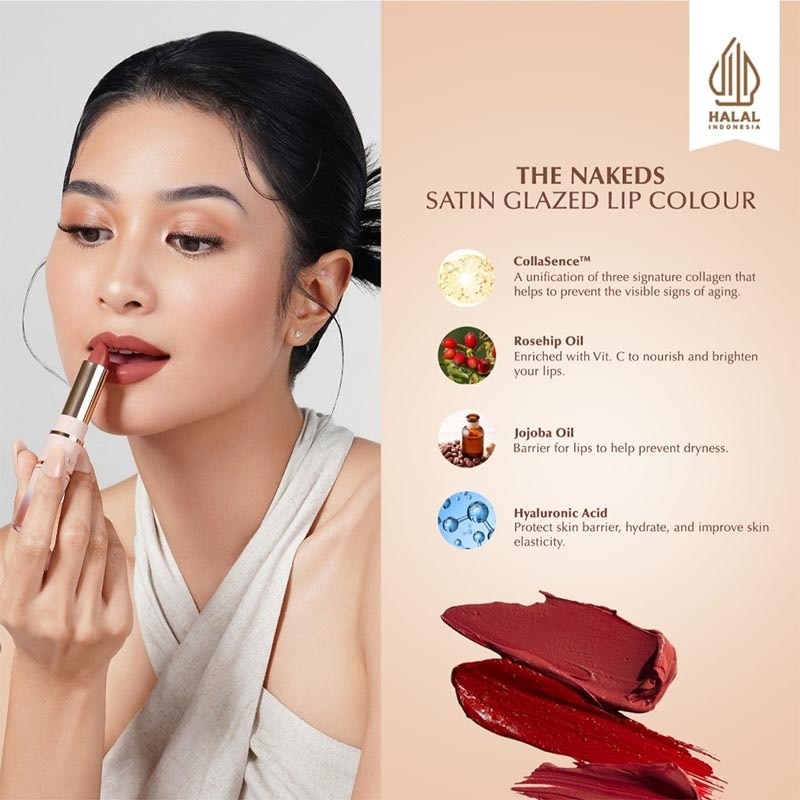 The Nakeds Satin Glazed Lip Colour Honest 8ml