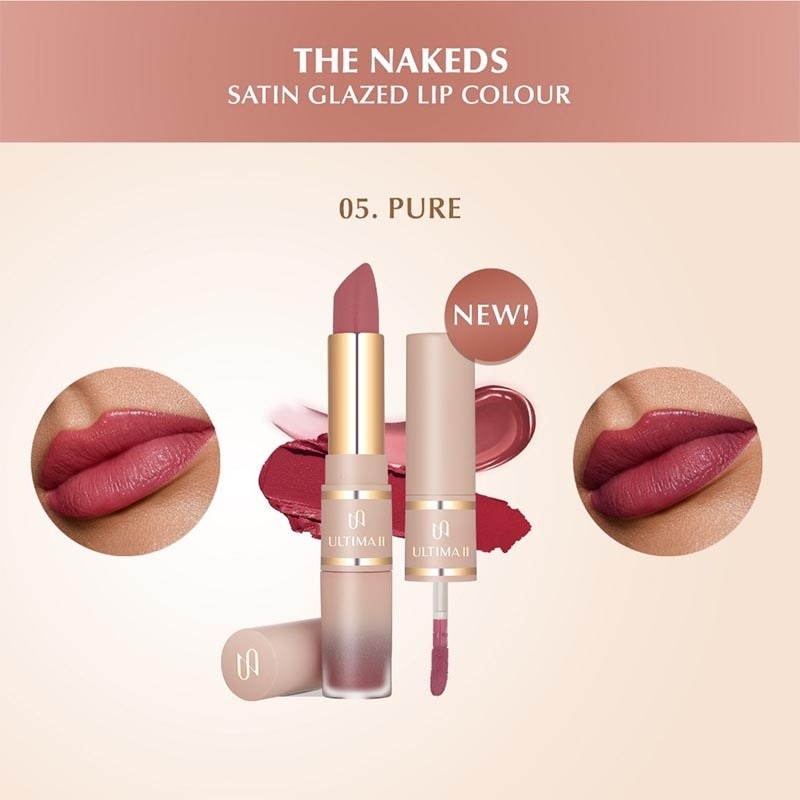 The Nakeds Satin Glazed Lip Colour Pure 8ml