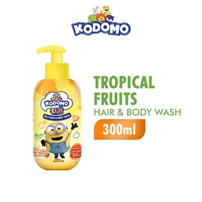 KODOMO - Kids Minion 2in1 Hair & Body Wash Yellow Tropical Fruits 300ml
