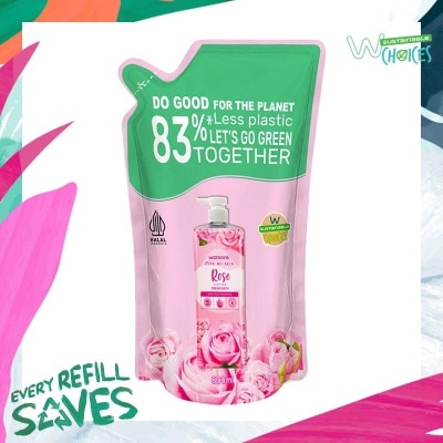 WATSONS Watsons Rose Scented Cream Bath Pouch 800ml