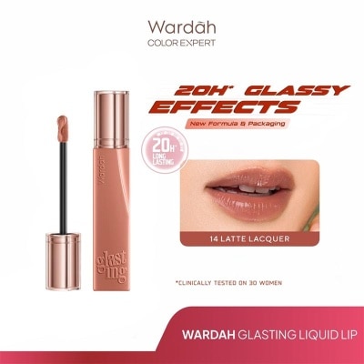 WARDAH - Lip Cream Glossy Glasting Liquid Lip 14 Latte Lacquer 3.5g
