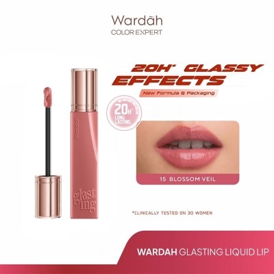 WARDAH - Lip Cream Glossy Glasting Liquid Lip 15 Blossom Veil 3.5g