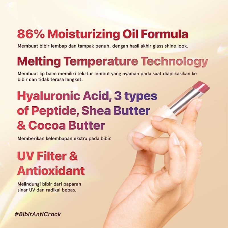 Dear Me Beauty Hypergloss Lip Balm Dear Rosa 3.5g