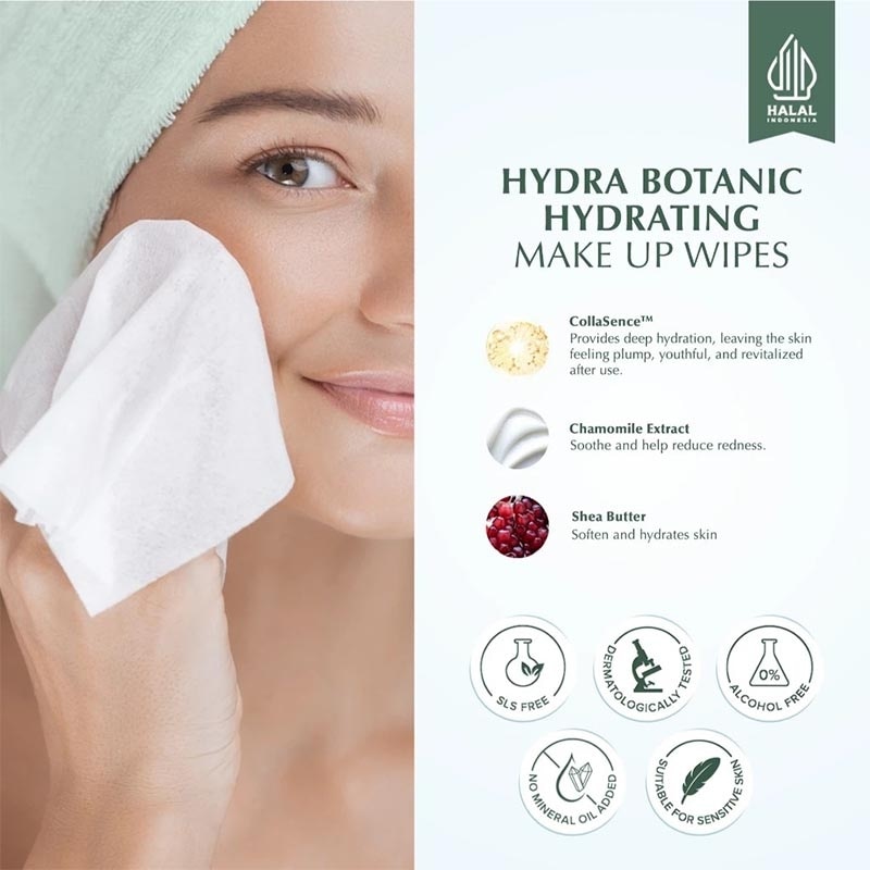 Hydra Botanic Hydrating Make-Up Wipes 25'S