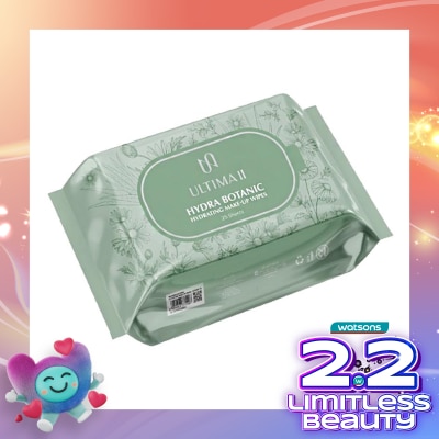 ULTIMA II Hydra Botanic Hydrating Make-Up Wipes 25'S