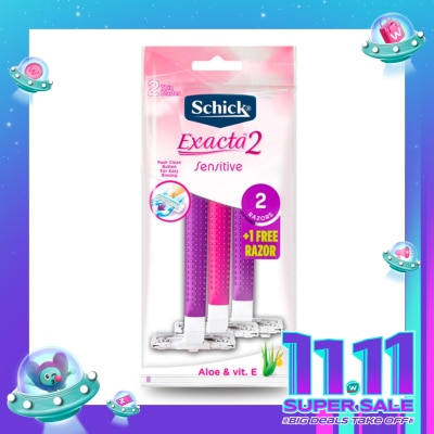 Schick Schick Exacta 2 Sensitive Women 2 + 1 Pink