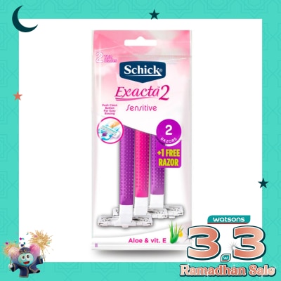 Schick Schick Exacta 2 Sensitive Women 2 + 1 Pink