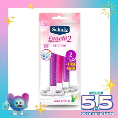 Schick - Schick Exacta 2 Sensitive Women 2 + 1 Pink