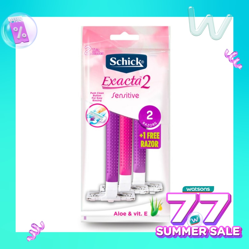 Schick Exacta 2 Sensitive Women 2 + 1 Pink