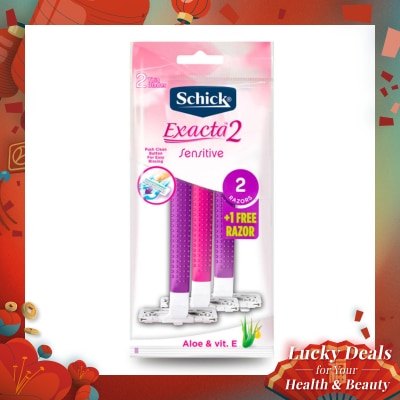 SCHICK Schick Exacta 2 Sensitive Women 2 + 1 Pink