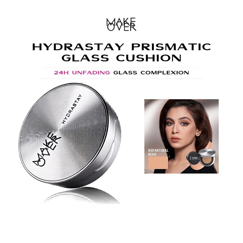 Make Over Hydrastay Prismatic Glass Cushion N30 Natural Beige 12g