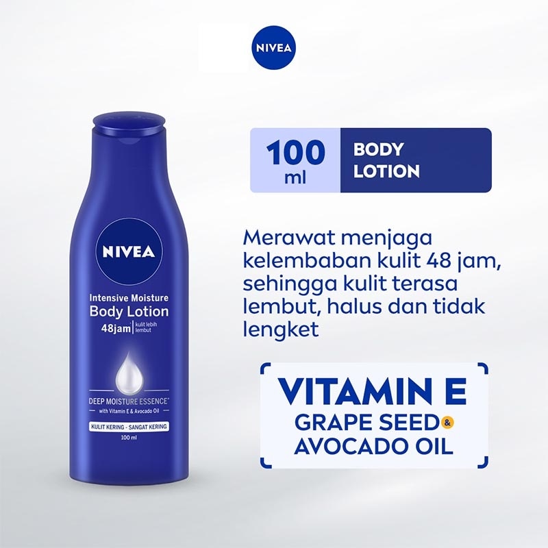 Promo Harga Nivea Body Lotion Intensive Moisture 100 ml - Watsons