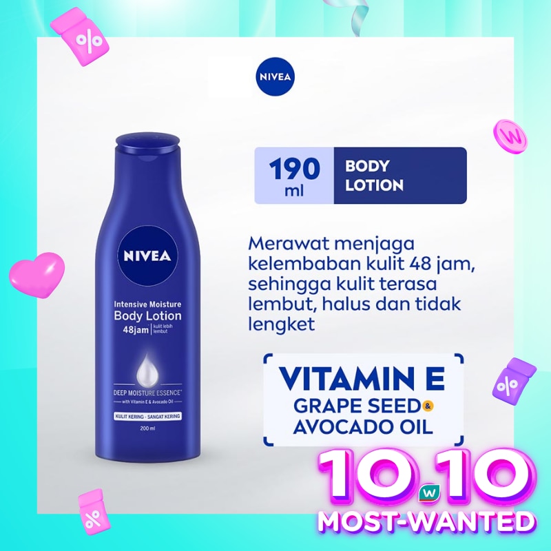 Promo Harga Nivea Body Lotion Intensive Moisture 200 ml - Watsons