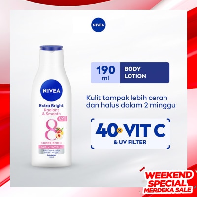 NIVEA Nivea Body Lotion Extra Bright Radiant & Smooth UV Filter 190ml