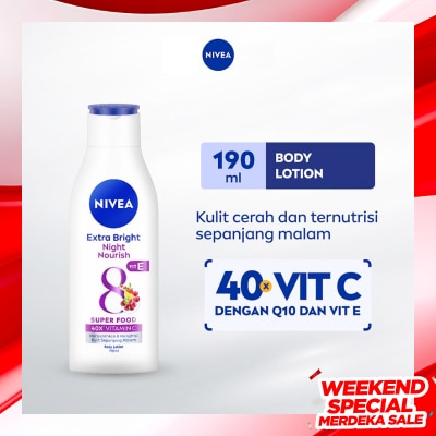 NIVEA Nivea Body Lotion Extra Bright Night Nourish 190mL