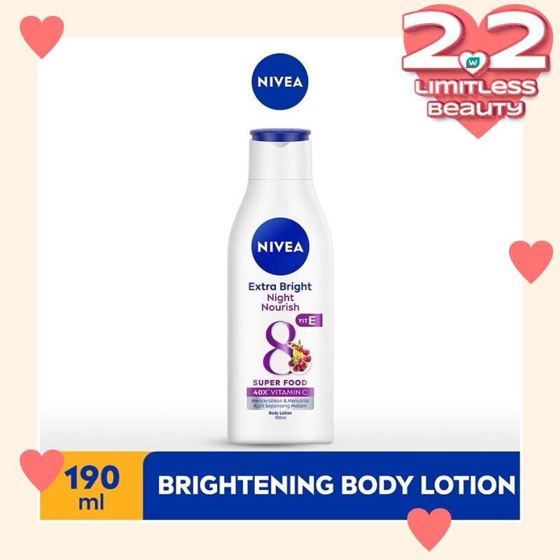 Promo Harga Nivea Body Lotion Extra White Night Nourish 200 ml - Watsons