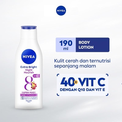 NIVEA Nivea Body Lotion Extra Bright Night Nourish 190mL