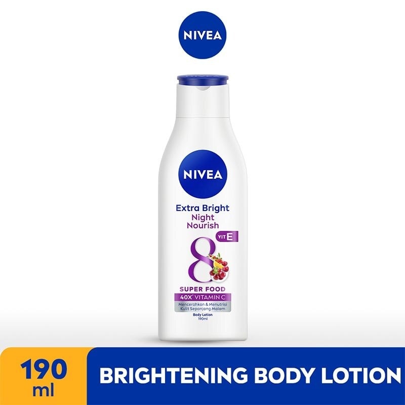 Nivea Body Lotion Extra Bright Night Nourish 190mL