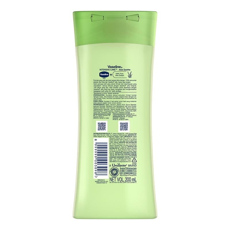 Vaseline Intensive Care Aloe Soothe Body Lotion  200ml - Handbody