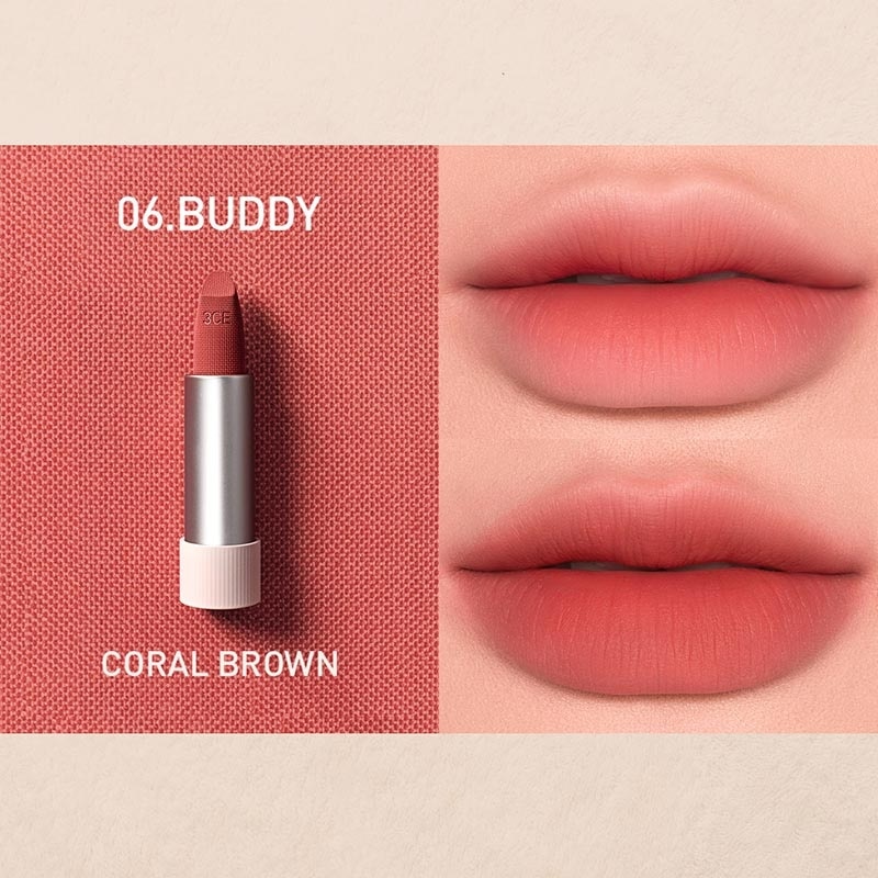 3CE Cashmere Hug Matte Lipstick 06 #Buddy
