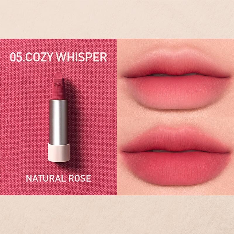 3CE Cashmere Hug Matte Lipstick 05 #Cozy Whisper