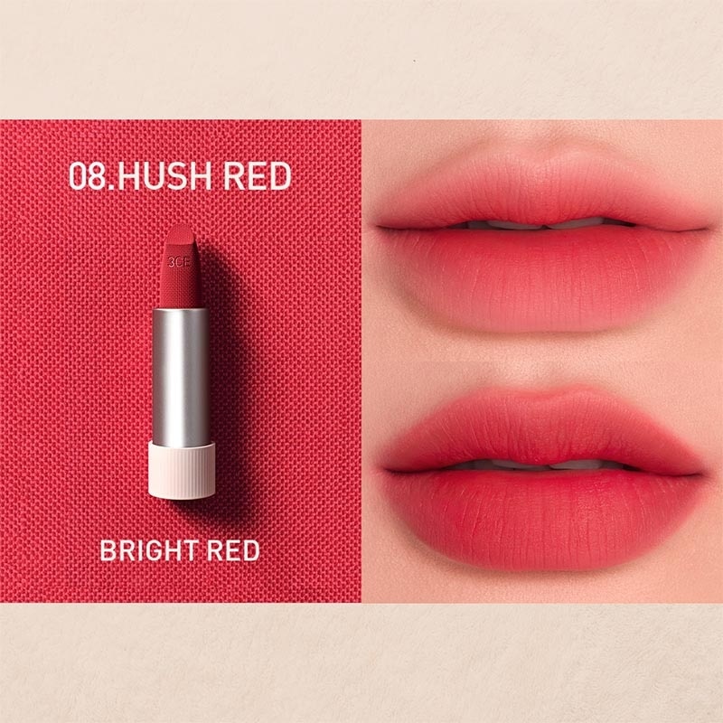 3CE Cashmere Hug Matte Lipstick 08 #Hush Red