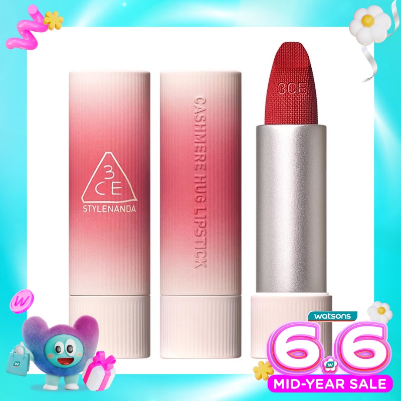 3CE Cashmere Hug Matte Lipstick 08 #Hush Red