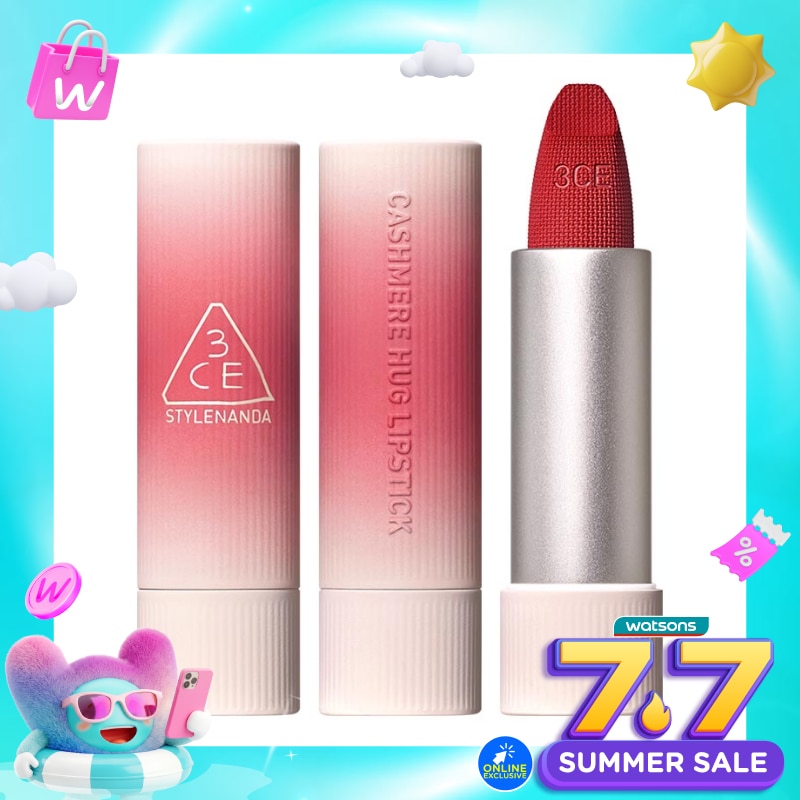 3CE Cashmere Hug Matte Lipstick 08 #Hush Red