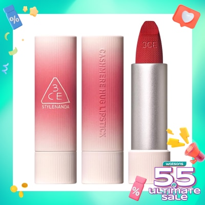 3CE 3CE Cashmere Hug Matte Lipstick 08 #Hush Red