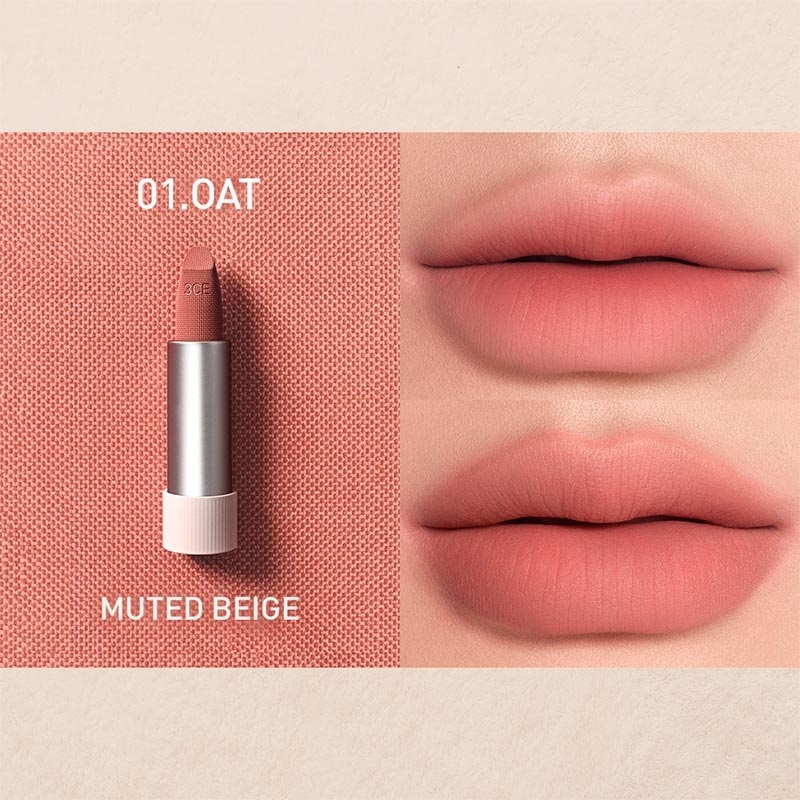 3CE Cashmere Hug Matte Lipstick 01 #Oat