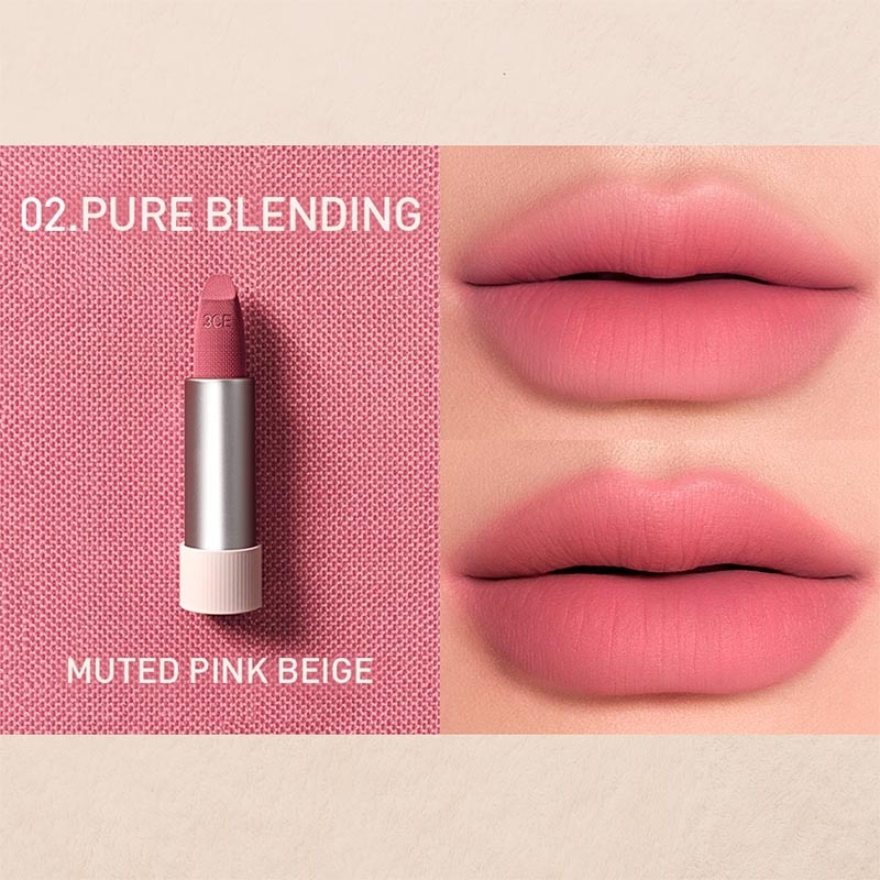 3CE Cashmere Hug Matte Lipstick 02 #Pure Blending