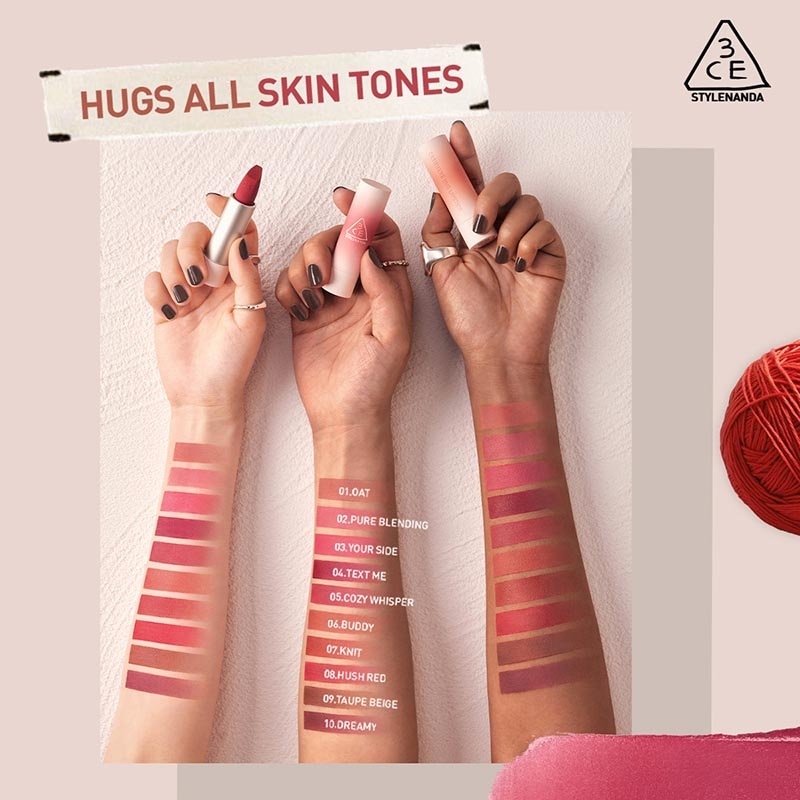 3CE Cashmere Hug Matte Lipstick 04 #Text Me