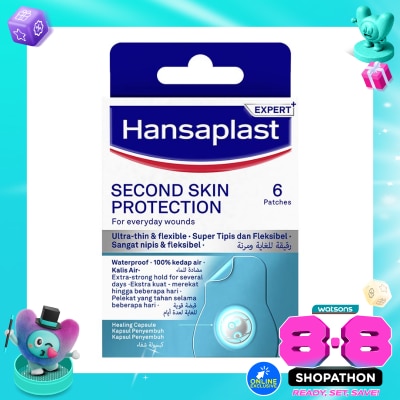 HANSAPLAST - Plester Second Skin Regular Isi 6 Plester Hidrokoloid image