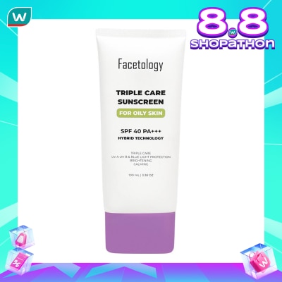 FACETOLOGY Facetology Triple Care Sunscreen for Oily Skin 100ml
