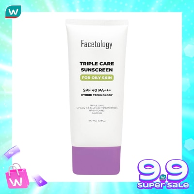 FACETOLOGY Facetology Triple Care Sunscreen for Oily Skin 100ml